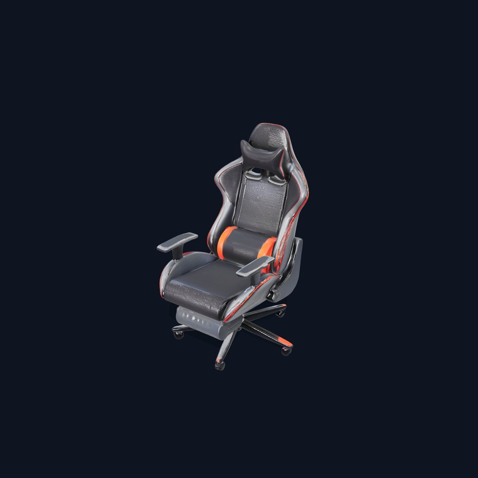 Gaming Chair D Model Pack with Adjustable Features